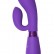 Фиолетовый вибратор Gina с клиторальным отростком - 20 см. от Indeep