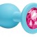 Средняя голубая анальная пробка Emotions Cutie Medium с розовым кристаллом - 8,5 см. от Lola toys
