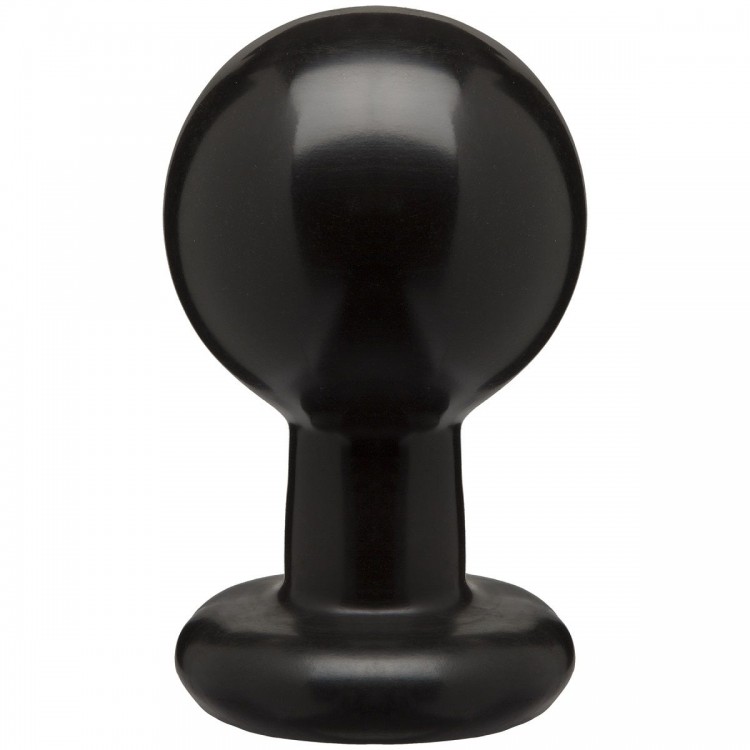 Круглая черная анальная пробка Classic Round Butt Plugs Large - 12,1 см. от Doc Johnson
