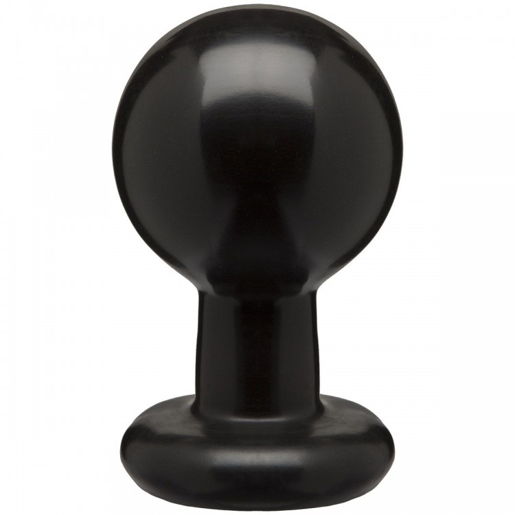 Круглая черная анальная пробка Classic Round Butt Plugs Large - 12,1 см. от Doc Johnson