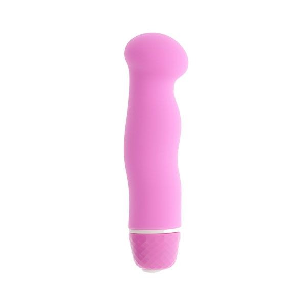 Розовый мини-вибратор Microscopic Mini Updo - 12,5 см. от Vibe Therapy