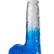 Синий фаллоимитатор с прозрачной верхней частью JELLY JOY FADE OUT DONG 7INCH - 17,8 см. от Dream Toys