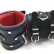 Широкие подвёрнутые наручники с красным подкладом от Beastly