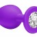 Малая фиолетовая анальная пробка Emotions Cutie Small с прозрачным кристаллом - 7,5 см. от Lola toys