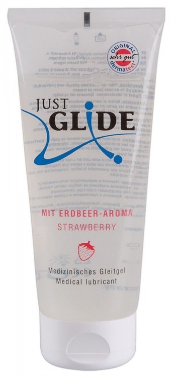 Гель-лубрикант Just Glide с ароматом клубники - 200 мл. от Lubry GmbH