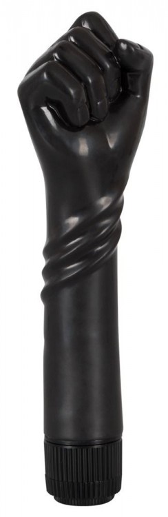 Чёрный вибратор-рука для фистинга The Black Fist Vibrator - 24 см. от Orion