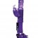 Фиолетовый вибратор с ротацией бусин, клиторальным стимулятором и надёжной присоской от A-toys