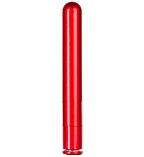 Красный гладкий вибратор METALLIX CORONA SMOOTH VIBRATOR - 14 см. от Dream Toys